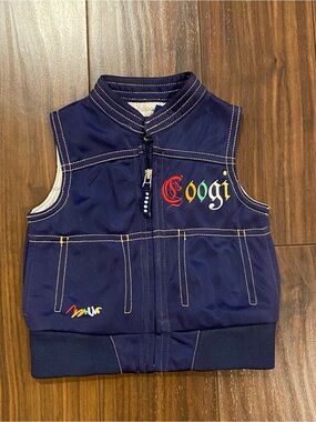 Baby COOGI vest embroidered front zip 0-6 months